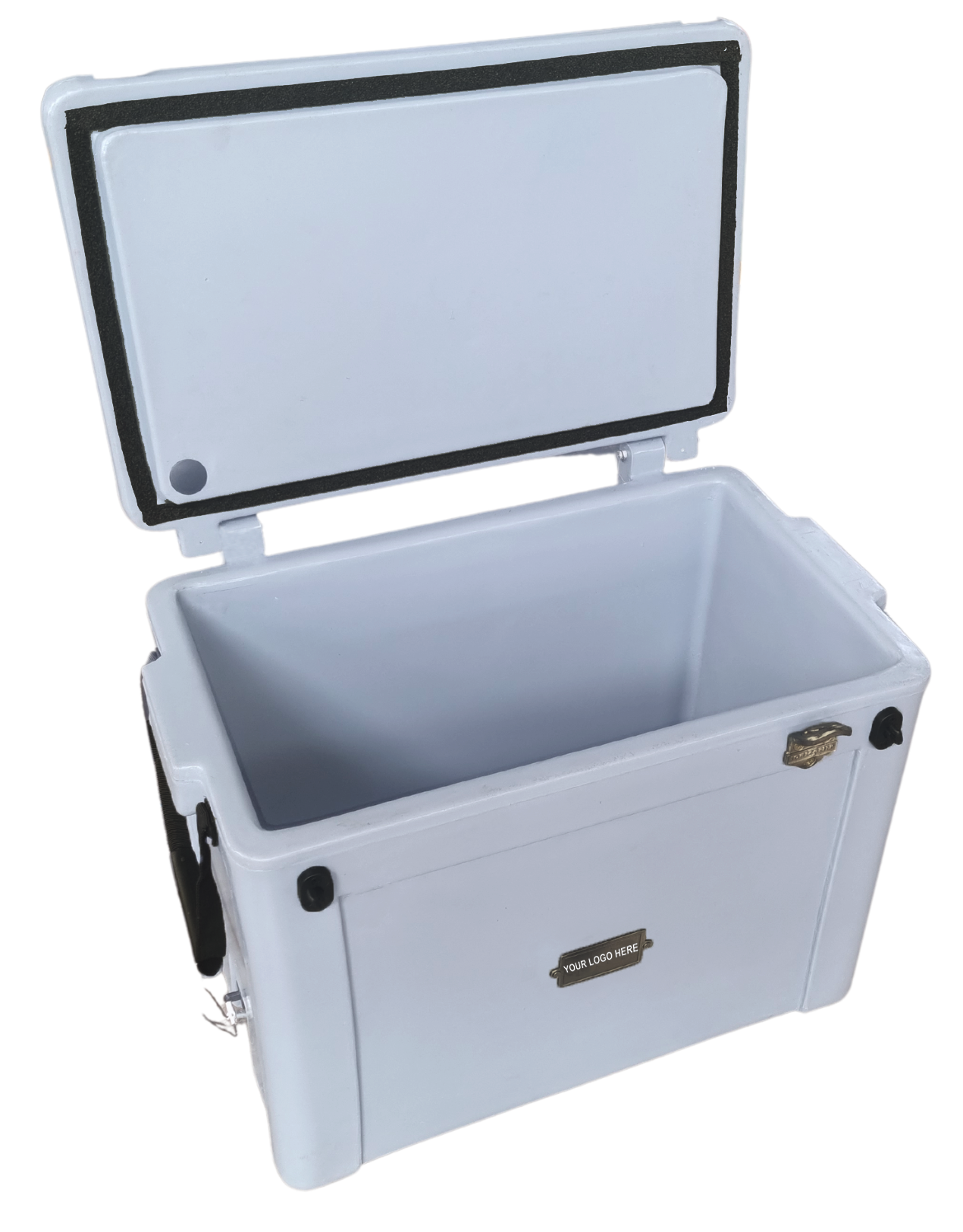 55L Cooler Box- Understated metal badge with your logo on one side. Incl. Bottle Opener