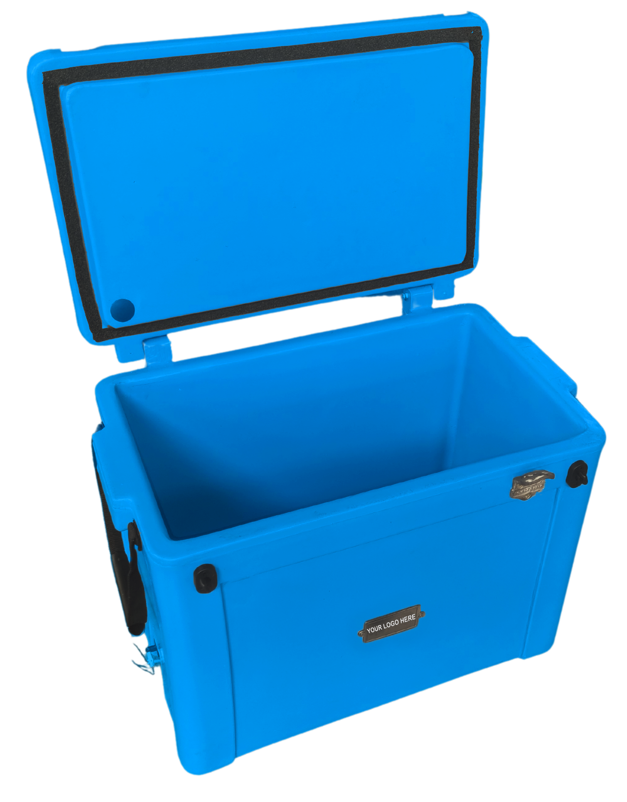 55L Cooler Box- Understated metal badge with your logo on one side. Incl. Bottle Opener