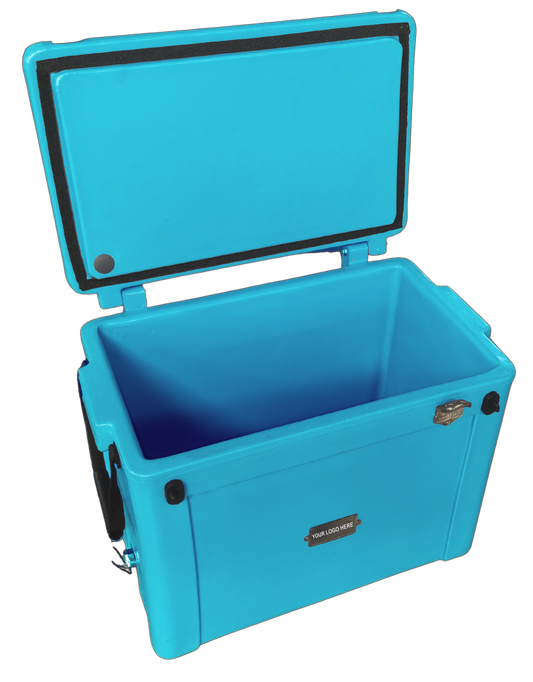 55L Cooler Box- Understated metal badge with your logo on one side. Incl. Bottle Opener