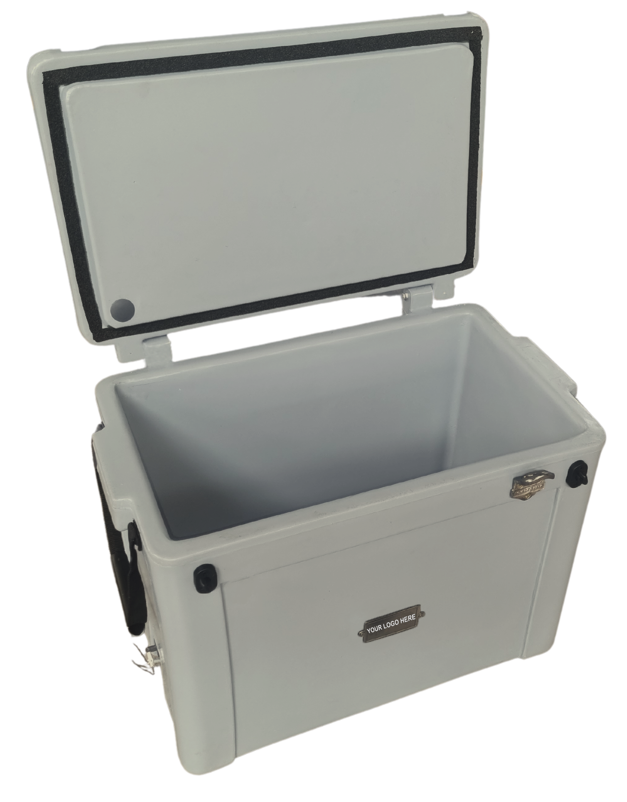 55L Cooler Box- Understated metal badge with your logo on one side. Incl. Bottle Opener